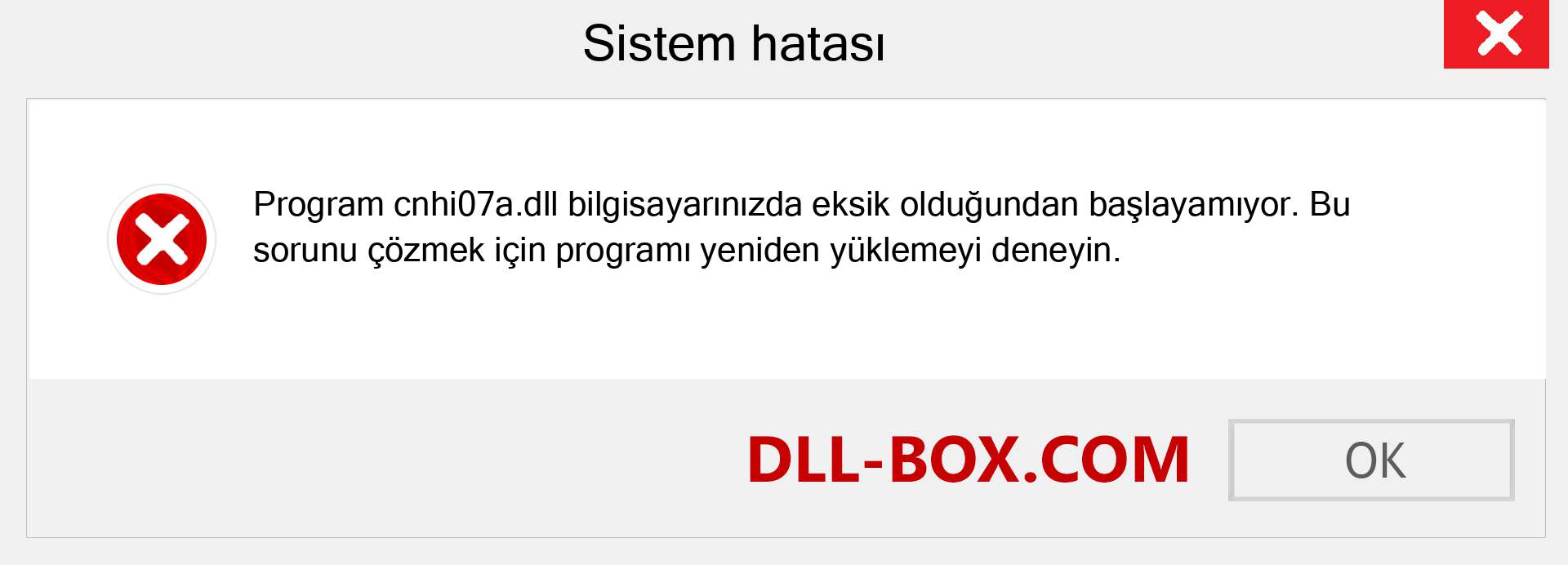 cnhi07a.dll dosyası eksik mi? Windows 7, 8, 10 için İndirin - Windows'ta cnhi07a dll Eksik Hatasını Düzeltin, fotoğraflar, resimler